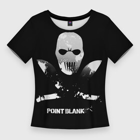 Женская футболка 3D Slim с принтом Point Blank Free Rebels в Екатеринбурге,  |  | ctforce | free rebels | point blank | project blackout | динозавр | игры | миротворец | повстанец