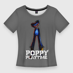 Женская футболка 3D Slim с принтом HUGGY WUGGY POPPY PLAYTIME в Екатеринбурге,  |  | poppy playtime | игра | монстр | плэйтайм | попи плей тайм | попи плэй тайм | попиплейтам | попиплэйтайм | поппи плейтайм | поппиплэйтайм | хагги вагги | хаги ваги | хоррор