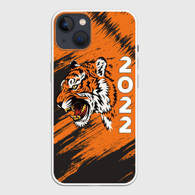 Чехол для iPhone 13 с принтом ТИГР 2022 TIGER 2022 в Екатеринбурге,  |  | 2022 | 22 | animal | beast | christmas | merry | new | predator | tiger | year | водяного | водяной | год | животное | животные | зверь | новый | полосатый | полосы | рождество | тигр | тигра | хищник