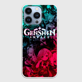 Чехол для iPhone 13 Pro с принтом GENSHIN IMPACT NEON HEROES   ГЕНШИН ИМПАКТ НЕОН ГЕРОИ в Екатеринбурге,  |  | genshin impact | heroes genshi | альбедо | барбара | беннет | бэй доу | венти | гань юй | джинн | дилюк | диона | кли | кэ цин | кэйа | лиза | мона | нин гуан | ноэль | путешественник | рэйзор | сахароза | син цю | синь янь