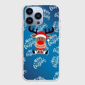 Чехол для iPhone 13 Pro с принтом Merry Christmas Олень с подарком. в Екатеринбурге,  |  | 2022 | happy new year | merry christmas | год тигра | зима близко | нг | новогодний | новый год | новый год 2022 | олень | рождество | символ 2022 года | снег | снежинки