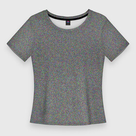 Женская футболка 3D Slim с принтом телевизионный шум в Екатеринбурге,  |  | мем про шум | не шуми | одежда с шумом | одежда шум | прикол не шуми | прикол ты шумишь | шум | шум по гауссу | шумишь