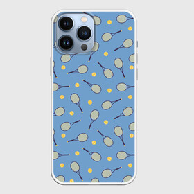 Чехол для iPhone 13 Pro Max с принтом Большой теннис паттерн в Екатеринбурге,  |  | pattern | sportive | tennis | большой теннис | мячи | паттерн | ракетка | спорт | спортивный | спортивный инвентарь | теннис | теннисист | теннисистка | теннисные мячики | теннисные ракетки