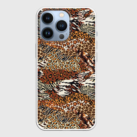 Чехол для iPhone 13 Pro с принтом Шкуры Диких Животных в Екатеринбурге,  |  | Тематика изображения на принте: animals | safari | zoo | дикая природа | животные | жираф | звери | зебра | зоопарк | лев | сафари | слон