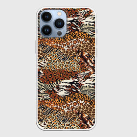 Чехол для iPhone 13 Pro Max с принтом Шкуры Диких Животных в Екатеринбурге,  |  | animals | safari | zoo | дикая природа | животные | жираф | звери | зебра | зоопарк | лев | сафари | слон
