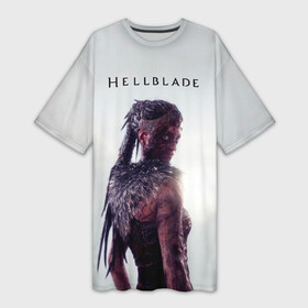 Платье-футболка 3D с принтом Hellblade Сенуа в Екатеринбурге,  |  | hell blade | hellblade | hellblade senuas sacrifice | senua | senuas sacrifice | сенуа | сенуа сакрифайс | хеллбладе | хеллблейд | хеллблейд сенуа | хеллблейд сенуа сакрифайс | хеллблэйд
