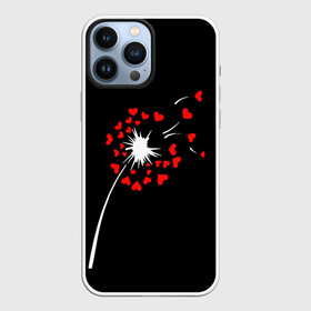 Чехол для iPhone 13 Pro Max с принтом Сердечный одуванчик в Екатеринбурге,  |  | feelings | fly away | hearts | hearty dandelion | holiday | love | valentines day | день святого валентина | любовь | праздник | разлетаются | сердечный одуванчик | сердца | чувства