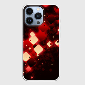 Чехол для iPhone 13 Pro с принтом Рубиновый поток в Екатеринбурге,  |  | красный | кубики | нг | неон | неоновые | новый год | перелив | природа | рубин | рубиновый | узор