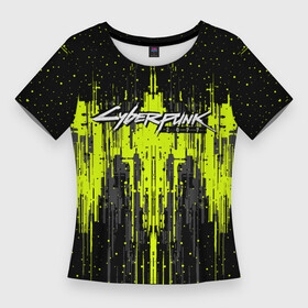 Женская футболка 3D Slim с принтом Cyberpunk 2077 Technological Noise  Киберпанк 2077 в Екатеринбурге,  |  | 2077 | arasaka | cyberpunk | samurai | будущее | ви | киберпанк | киборг | робот | самурай