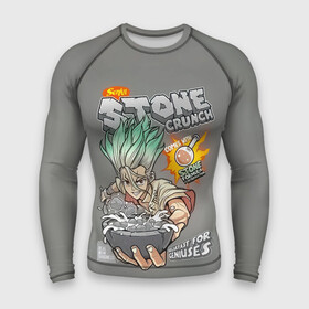 Мужской рашгард 3D с принтом Senkuu STONE CRUNCH в Екатеринбурге,  |  | anime | dr stone | dr stone stone wars | e  mc2 | manga | senku | senku ishigami | senkuu ishigami | аниме | вождь деревни исигами | десять миллиардов процентов | доктор камень | доктор стоун | докута сутон | исигами сенку | исигами сэнку