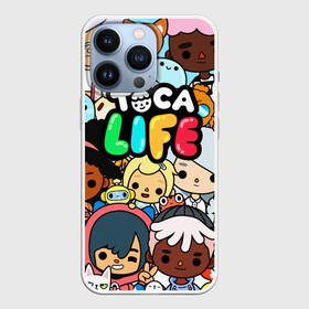 Чехол для iPhone 13 Pro с принтом Toca Life персонажи из игры в Екатеринбурге,  |  | toca boca | toca life | детская игра | игра | лого | логотип | персонажи | прикоснуться ко рту | тока бока
