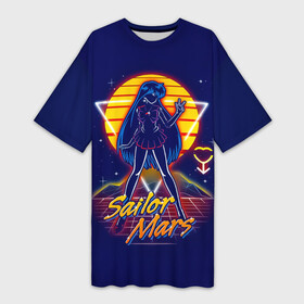 Платье-футболка 3D с принтом Сейлор Марс  Sailor Moon в Екатеринбурге,  |  | sailor moon | аниме | войны в мотросках | дай мне силу | луна в мотроске | лунная призма | манга | марс рэйко | призма марса | рэй хино | сейлор марс | сейлор мун | сейлормун