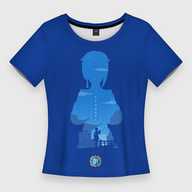 Женская футболка 3D Slim с принтом СИН ЦЮ ГЕНШИН ИМПАКТ в Екатеринбурге,  |  | anime | genshin impact | xingqiu | аниме | геншен импакт | геншин импакт | геншин эмпакт | геншинимпакт | игры | персонажи