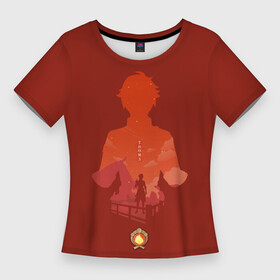 Женская футболка 3D Slim с принтом THOMA  ТОМА ГЕНШИН ИМПАКТ в Екатеринбурге,  |  | anime | genshin impact | thoma | аниме | геншен импакт | геншин импакт | геншин эмпакт | геншинимпакт | игры | персонажи | тома