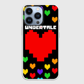 Чехол для iPhone 13 Pro с принтом UNDERTALE HEART COLOR HEROES в Екатеринбурге,  |  | asriel dreemurr | chara | frisk | gaster blaster | heart | sans | undertale | азриэль дримурр | андертейл | гастер | меттатон | санс | сердце | фриск | чара