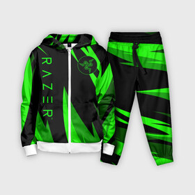 Детский костюм 3D с принтом RAZER | GREEN в Екатеринбурге,  |  | 101 | brand | company | gamer | green | logo | mamba | naga | player | razer | rzr | snake | бренд | железо | зеленый | змея | компания | лого | рейзер | софт