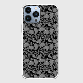 Чехол для iPhone 13 Pro Max с принтом Gray skulls в Екатеринбурге,  |  | bone | bones | screaming | screaming skulls | skull | skulls | smile | кости | кричат | кричащие | кричащие черепа | улыбка | череп | черепа