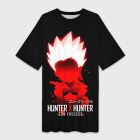 Платье-футболка 3D с принтом Hunter x Hunter  Gon Furikusu в Екатеринбурге,  |  | anime | furikusu | gon | gon furikusu | hunter x hunter | manga | аниме | гон | гон фрикс | манга | охотник новичок | охотник х охотник | фрикс | ханта ханта | хантер х хантер