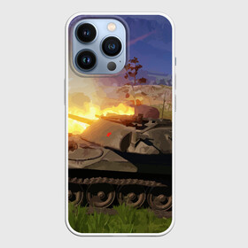 Чехол для iPhone 13 Pro с принтом Танк на рубеже атаки в Екатеринбурге,  |  | world of tanks | wot | wot мерч | гайд танки | мерч танки | обзор танков | одежда world of tanks | одежда для world of tanks | одежда про танки | одежда с танками | одежда танки