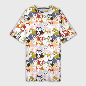 Платье-футболка 3D с принтом Мультяшные Лисята в Екатеринбурге,  |  | animal | firefox | fox | mozilla | orange | predator | wild animals | алиса | воровка | дикие животные | животное | зверь | колобок | кума | лиса | лисица | лисичка | мозилла | оранжевый | рыжая | фаерфокс | фокс | хитрюга | хищник