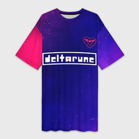 Платье-футболка 3D с принтом DELTARUNE  Космос в Екатеринбурге,  |  | delta | deltarune | game | games | logo | rune | undertale | андертейл | дельта | дельтарун | звезды | игра | игры | космос | лого | логотип | рун | символ | символы