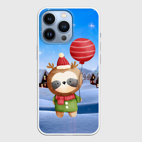 Чехол для iPhone 13 Pro с принтом панда в костюме оленя в Екатеринбурге,  |  | милая | новый год | олень | панда | рождество