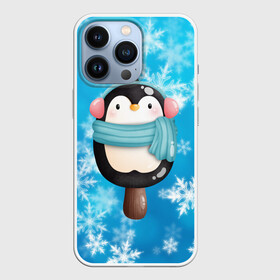 Чехол для iPhone 13 Pro с принтом Пингвин   эскимо. Новый год в Екатеринбурге,  |  | зима | мороженое | новый год | рождество | эскимо