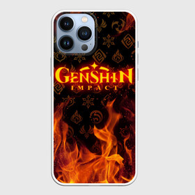 Чехол для iPhone 13 Pro Max с принтом GENSHIN IMPACT FIRE SYMBOL   ОГНЕННАЯ СТИХИЯ в Екатеринбурге,  |  | Тематика изображения на принте: genshin impact | heroes genshi | альбедо | барбара | беннет | бэй доу | венти | гань юй | джинн | дилюк | диона | кли | кэ цин | кэйа | лиза | мона | нин гуан | ноэль | путешественник | рэйзор | сахароза | син цю | синь янь