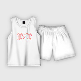 Детская пижама с шортами хлопок с принтом [AC DC]  Logo в Екатеринбурге,  |  | ac dc | acdc | back in black | ас дс | асдс | музыка | рок