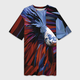 Платье-футболка 3D с принтом Рыбка, исполняющая желания в Екатеринбурге,  |  | аквариум | желание | золотая рыбка | мечта | море | морские жители | рыба