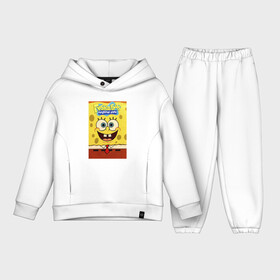 Детский костюм хлопок Oversize с принтом Sponge в Екатеринбурге,  |  | bikini bottom | fast food | nickelodeon | sea | sponge bob | square pants | губка | губка боб | квадратные штаны | море | низ бикини | фэст фуд