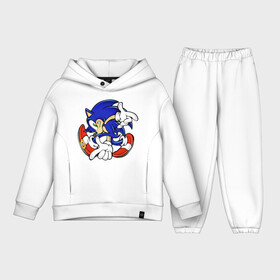 Детский костюм хлопок Oversize с принтом Blue Hedgehog в Екатеринбурге,  |  | blue | game | gloves | hedgehog | red shoes | sega | sonic | sonic the hedgehog | video game | видео игра | ёж | ёжик | игра | красная обувь | перчатки | сега | синий | соник | соник ёжик