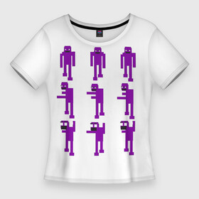 Женская футболка 3D Slim с принтом Five Nights At Freddy s purple guy в Екатеринбурге,  |  | five nights at freddys | fnaf | freddy | horror | purple guy | william affton | william afton | фиолетовый человек | фнаф