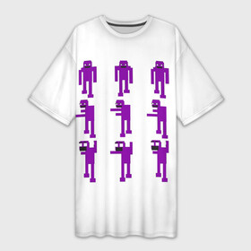 Платье-футболка 3D с принтом Five Nights At Freddy s purple guy в Екатеринбурге,  |  | five nights at freddys | fnaf | freddy | horror | purple guy | william affton | william afton | фиолетовый человек | фнаф