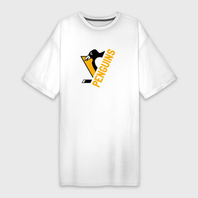 Платье-футболка хлопок с принтом Pittsburgh Penguins  Питтсбург Пингвинз в Екатеринбурге,  |  | hockey | nhl | penguins | pittsburg | pittsburgh | pittsburgh penguins | usa | нхл | пингвинз | питтсбург | питтсбург пингвинз | спорт | сша | хоккей | шайба