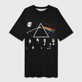 Платье-футболка 3D с принтом PINK FLOYD LOGO  ПИНК ФЛОЙД НЕБО в Екатеринбурге,  |  | pink floyd | артрок | группа | музыка | пинк флойд | прогрессивный рок | протопрог | психоделический рок | рок | рок группа | спейсрок | эйсидрок | экспериментальный рок