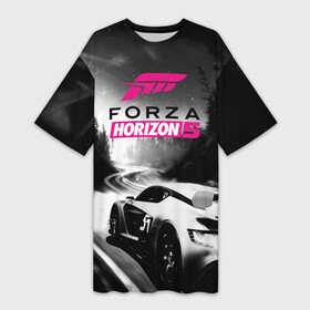 Платье-футболка 3D с принтом Forza Horizon 5  night race в Екатеринбурге,  |  | arcade racing simulator | car | forza horizon | forza horizon  5 | logo | night | pc game | race | sports | автомобиль | аркадный гоночный симулятор | гонка | компьютерная игра | логотип | ночь | спортивный