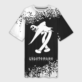Платье-футболка 3D с принтом ГОСТМЕЙН  Арт в Екатеринбурге,  |  | baader | gasm | ghostemane | logo | meinhof | music | rap | газм | гостмейн | краска | лого | музыка | рэп | рэпер | рэперы | символ | символы | спрей