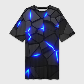 Платье-футболка 3D с принтом Cyberpunk 2077: броня синяя сталь в Екатеринбурге,  |  | Тематика изображения на принте: 3d | 3d плиты | 3d разлом | 3д | 3д плиты | 3д разлом | rift | steel | абстракт | броня | броня киберпанк | геометрия | дота | камни | камуфляж | киберпанк | киберпанк 2077 | киберпанк броня | кубики | пластик | плиты