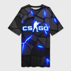 Платье-футболка 3D с принтом КС ГО  3D ПЛИТЫ в Екатеринбурге,  |  | 3d | 3д | abstrakt | cs go | geometry | rift | steel | абстракт | вектор | геометрия | го | градиент | дигл | информация | камни | кс | ксго | паттерн | плиты | разлом | раскол | свет | скин | скины | сталь | текстура | трещина