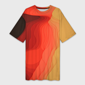 Платье-футболка 3D с принтом Имитация песка в Екатеринбурге,  |  | абстракция | волны | имитация | лето | оттенки | песок