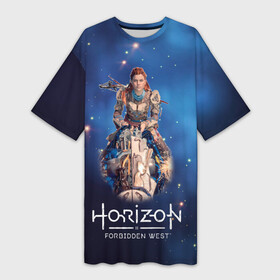 Платье-футболка 3D с принтом Элой Aloy  Horizon в Екатеринбурге,  |  | aloy | horizon | horizon forbidden west | horizon zero dawn | харайзон | хорайзон | элой