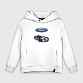 Детское худи Oversize хлопок с принтом Ford   Racing team в Екатеринбурге, френч-терри — 70% хлопок, 30% полиэстер. Мягкий теплый начес внутри —100% хлопок | боковые карманы, эластичные манжеты и нижняя кромка, капюшон на магнитной кнопке | Тематика изображения на принте: car | ford | motorsport | performance | prestige | racing | team | usa | автомобиль | автоспорт | бренд | представление | престиж | сша | форд