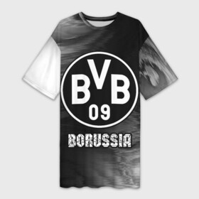 Платье-футболка 3D с принтом БОРУССИЯ  Borussia  Art в Екатеринбурге,  |  | borussia | club | dortmund | footbal | logo | абстракция | боруссия | дортмунд | знак | клуб | логотип | логотипы | символ | символы | форма | футбол | футбольная | футбольный