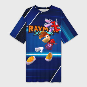 Платье-футболка 3D с принтом Rayman Legends Blue в Екатеринбурге,  |  | Тематика изображения на принте: globox | rayman | rayman legends | глобокс | реймен | рэйман | рэймэн | человечек