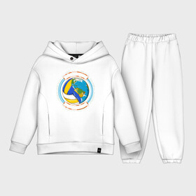 Детский костюм хлопок Oversize с принтом World   Volleyball в Екатеринбурге,  |  | ball | beach | game | love | sport | volley | volleyball | волейбол | волейболист | волейболистка | гол | игра | игрок | любовь | мяч | площадка | пляж | пляжный | победа | сетка | спорт | тренер | чемпион