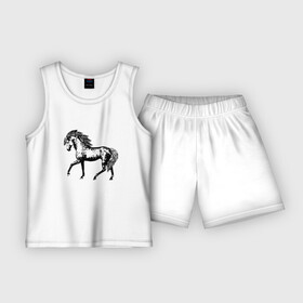 Детская пижама с шортами хлопок с принтом Мустанг  Лошадь в Екатеринбурге,  |  | horse | жеребенок | жеребец | кабыла | кобыла | кобылица | конь | лошадка | лошадь | лошатка | мустанг | парнокопытное | рысак | скакун