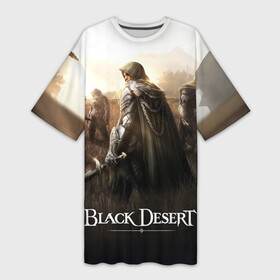 Платье-футболка 3D с принтом Battlefield BDO в Екатеринбурге,  |  | black desert | black desert online | game | games | mmo | блэк десерт | блэк дисерт | игра | игры | ммо
