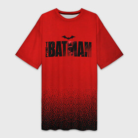 Платье-футболка 3D с принтом Red Logo The Batman в Екатеринбурге,  |  | Тематика изображения на принте: batman | batman 2022 | bruce wayne | dc | dc comics | gotham | joker | statwb | warner | бетмен 2022 | брюс уэйн | бэтмен | бэтмен 2022 | готэм | джокер | диси | злодей | комиксы | комиксы диси