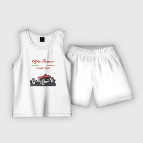 Детская пижама с шортами хлопок с принтом Alfa Romeo  Racing team  Motorsport в Екатеринбурге,  |  | alfa romeo | car | motorsport | racing | retro | team | автоспорт | альфа ромео | гонка | ретро